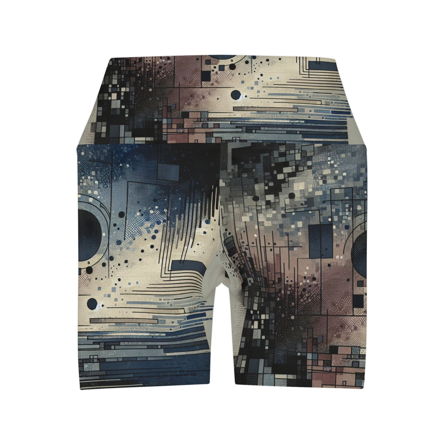 High Waisted Yoga Shorts (AOP)