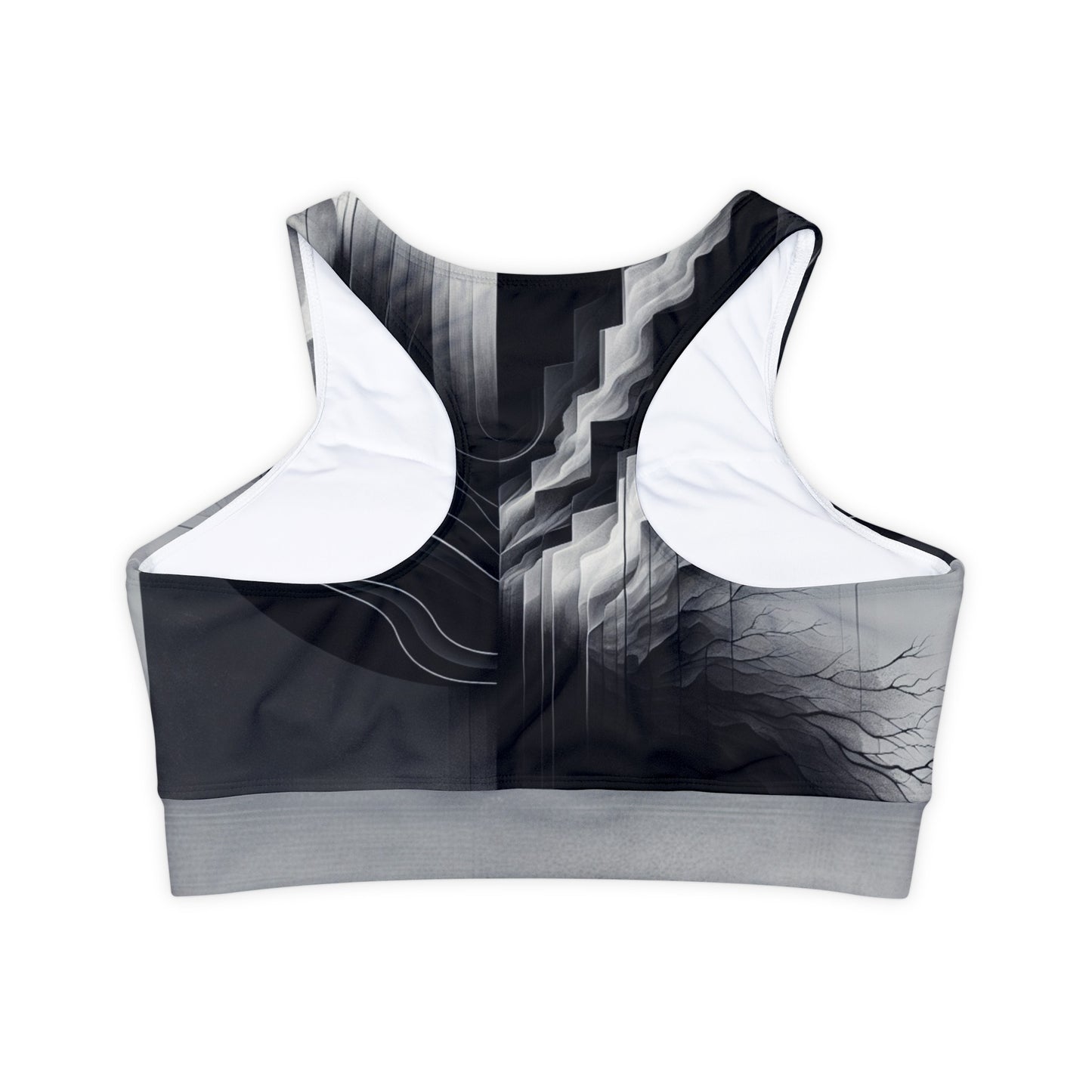 Fully Lined, Padded Sports Bra (AOP)